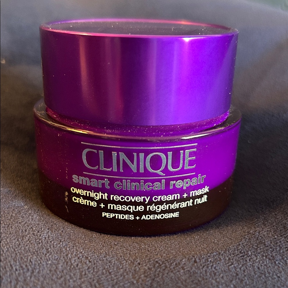 Clinique Smart Clinical Repair Overnight Cream + Mask - Metallic Purple Jar